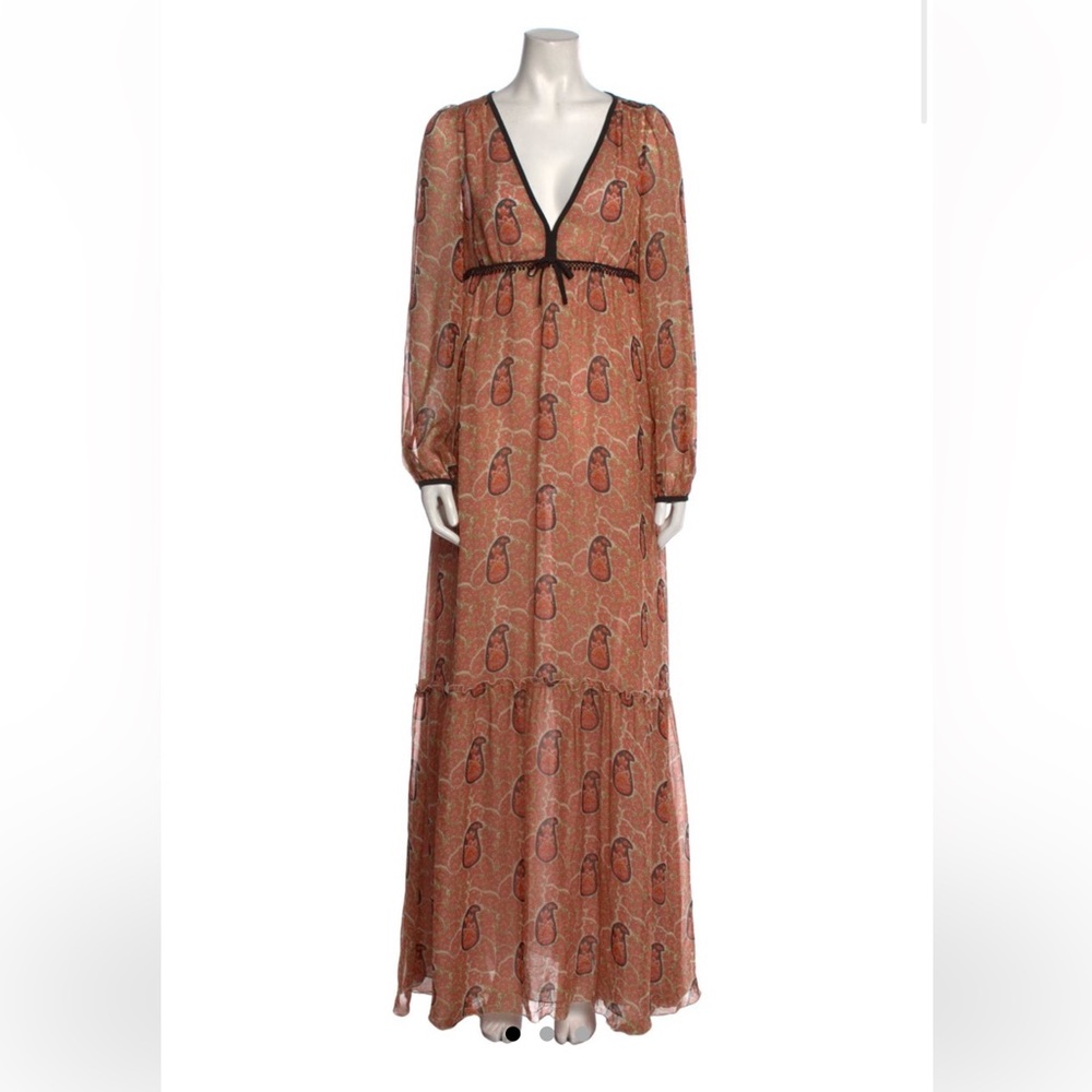 Giamba Paris paisley long dress